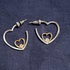 Brighton Two-Tone Heart Earrings
